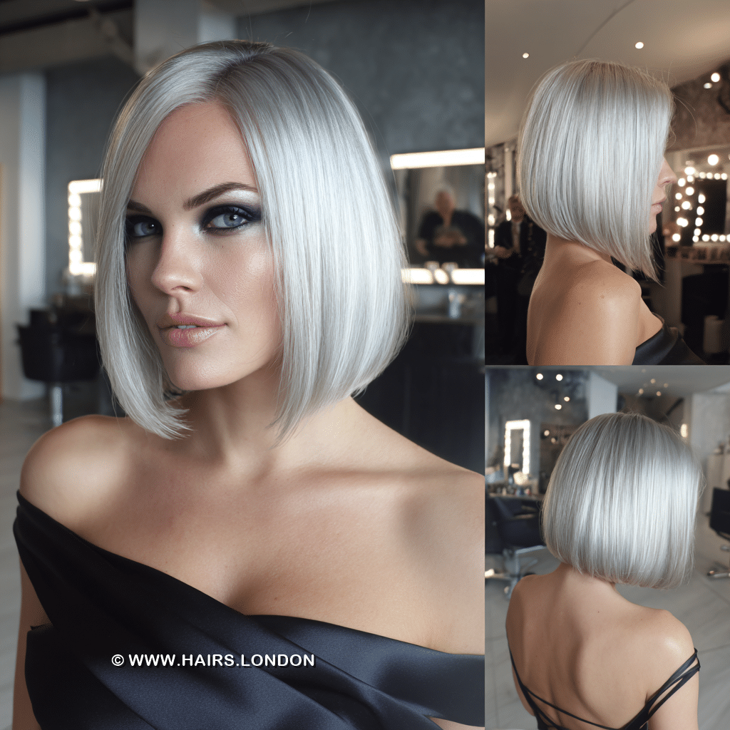 Cool Pearl Blonde Bob Hair