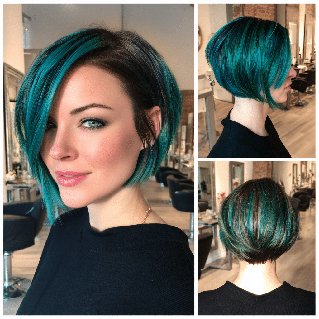 Emerald Teal Blend Hair