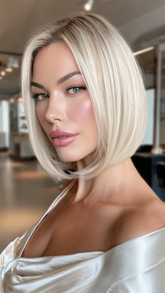 Silky Platinum Beige Hair