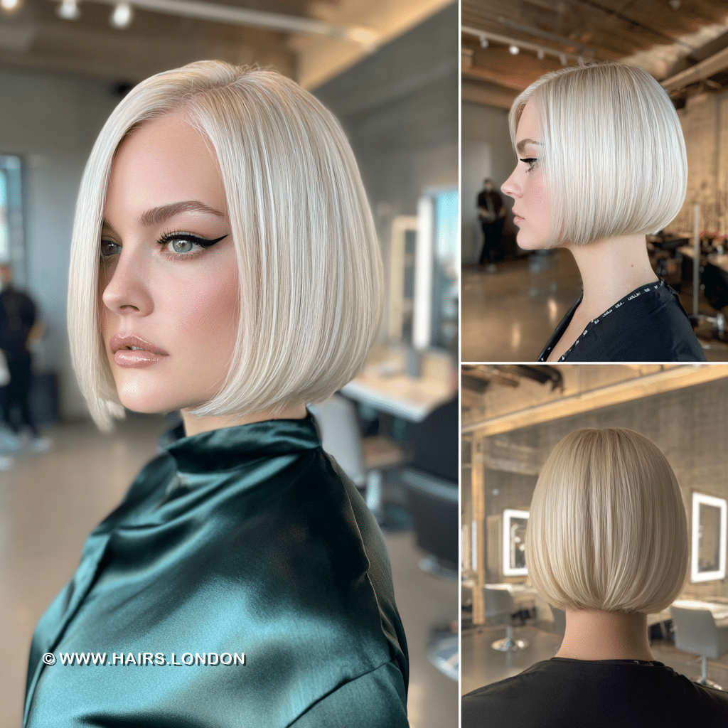 Icy Pearl Blonde Bob Hair