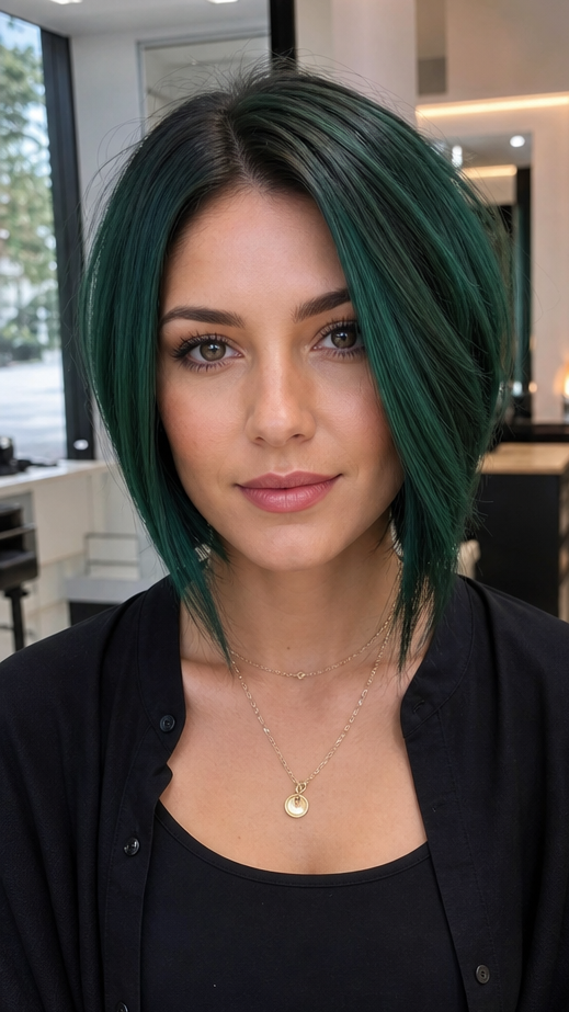 38 Chic Inverted Bob Hairstyles To Try This Year Emerald Midnight Hair