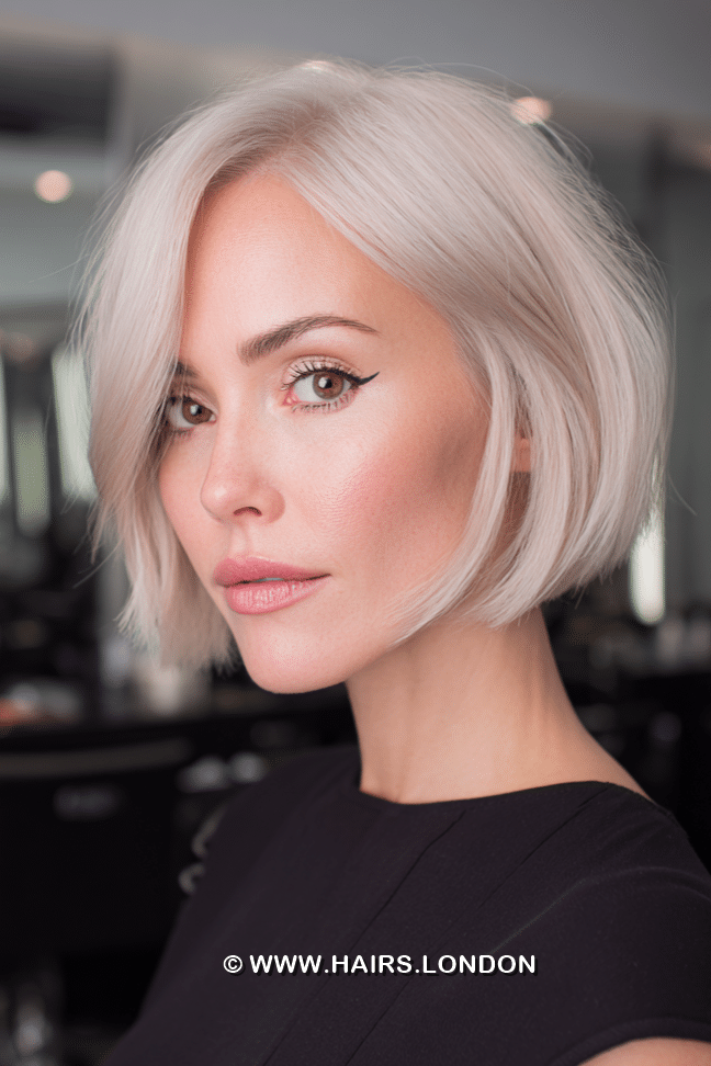Soft Platinum Ivory Bob Hair