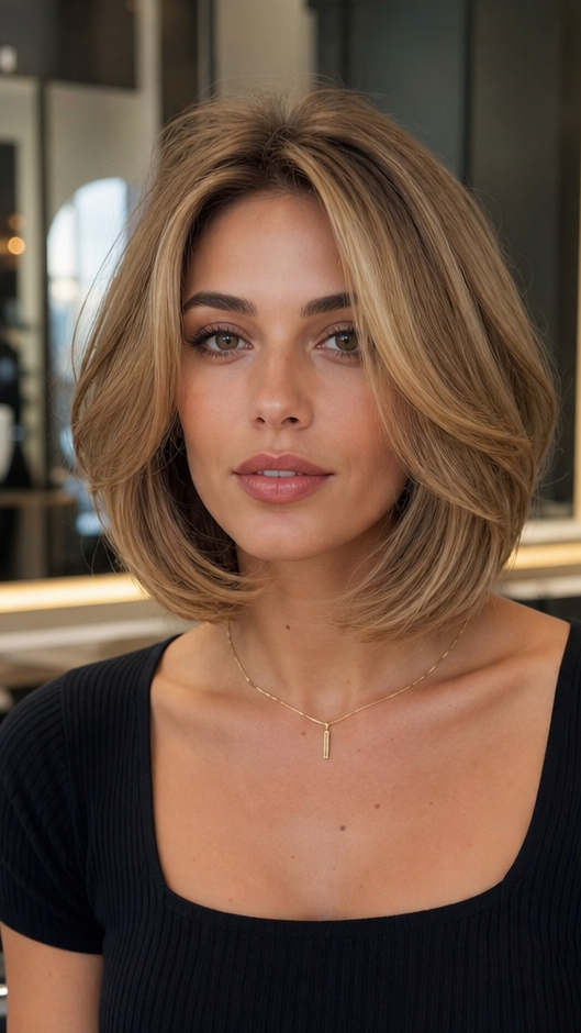 40 Gorgeous French Bob Hairstyles Perfect for Fine Hair Golden Sand Blonde Hair