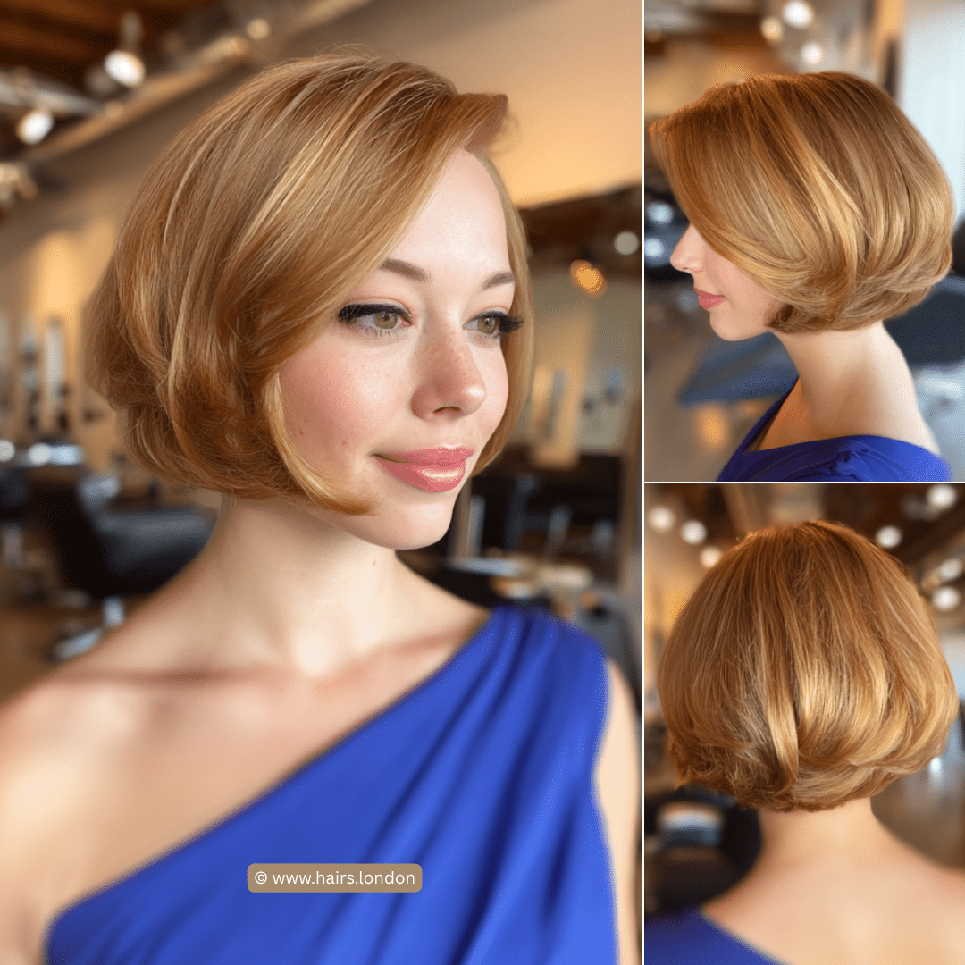 Golden Honey Italian Bob Hair