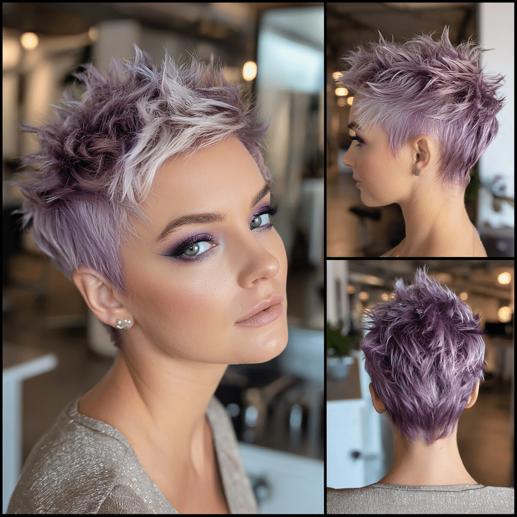 Icy Lavender Pixie Hair