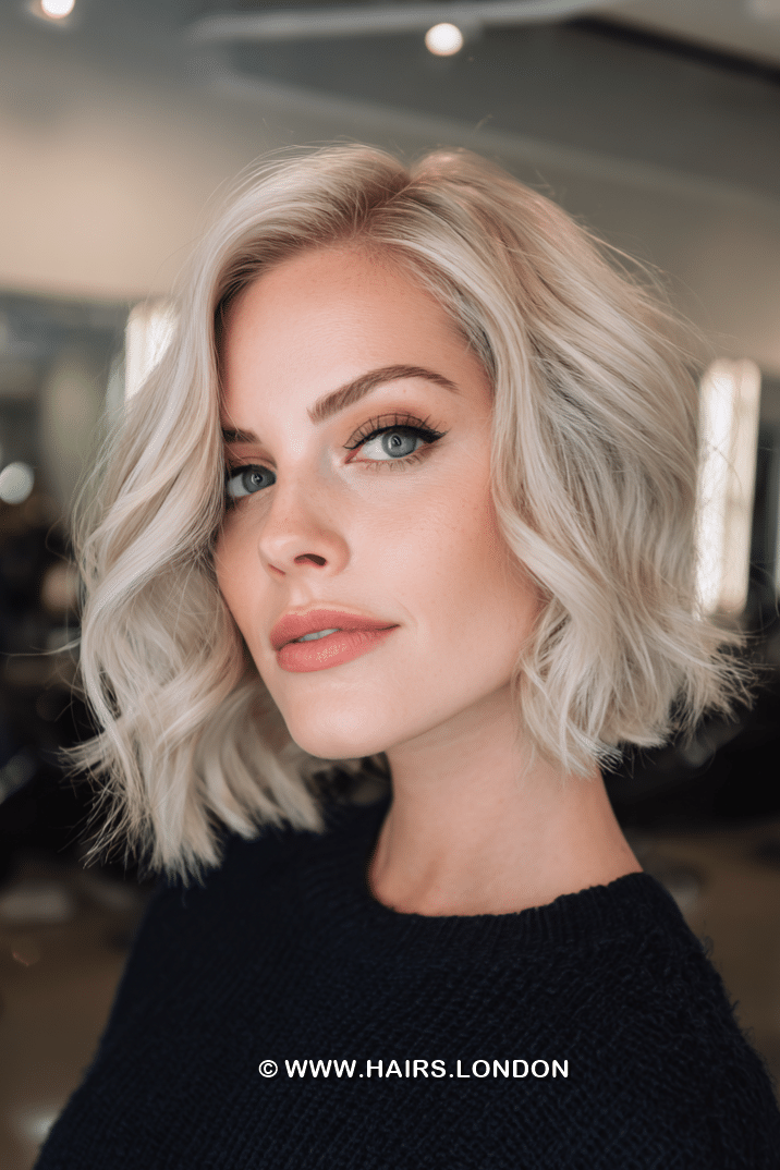 Icy Pearl Blonde Bob Hair