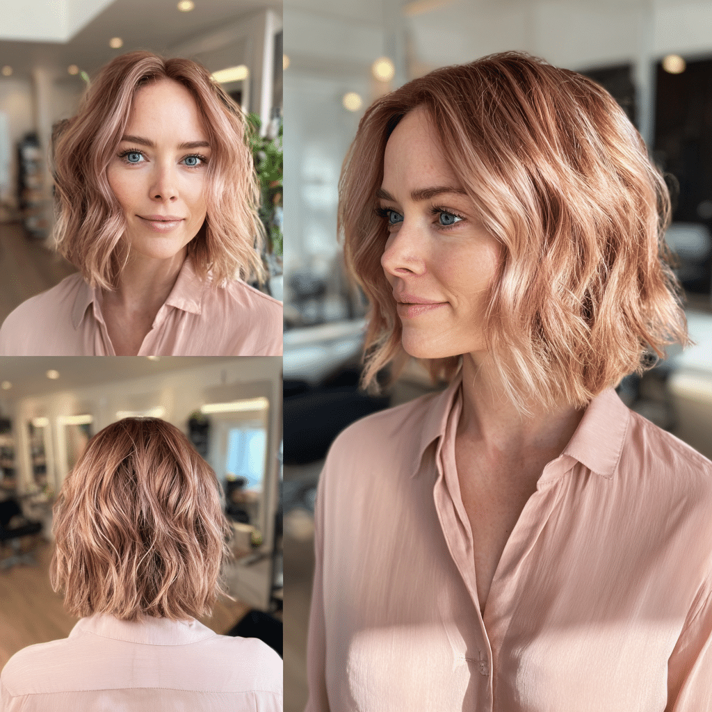 Rosy Copper Blonde Hair
