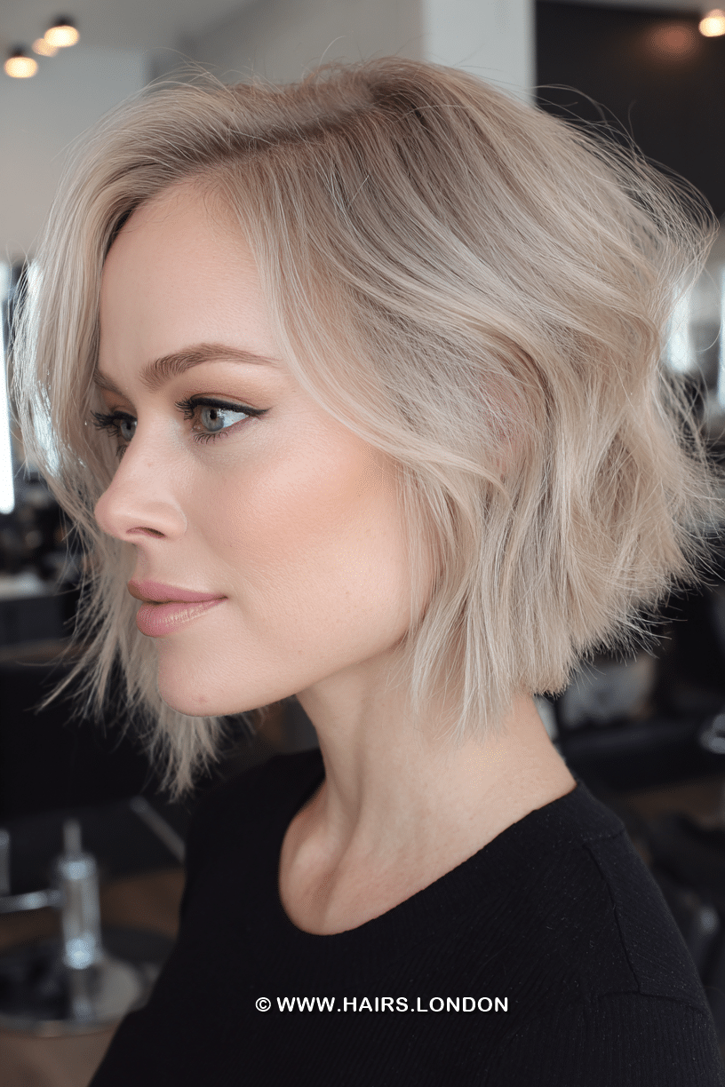 Soft Vanilla Ash Blonde Bob Hair