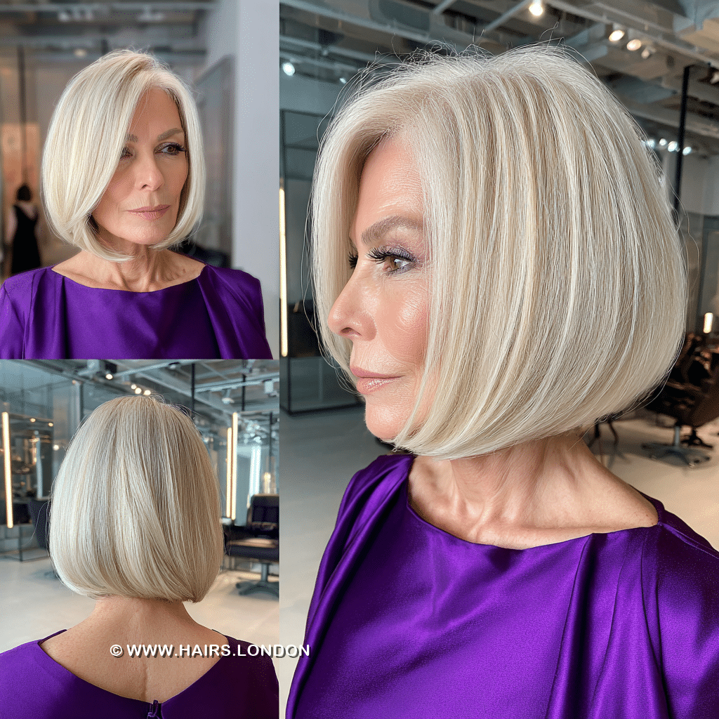 Soft Champagne Blonde Bob Hair