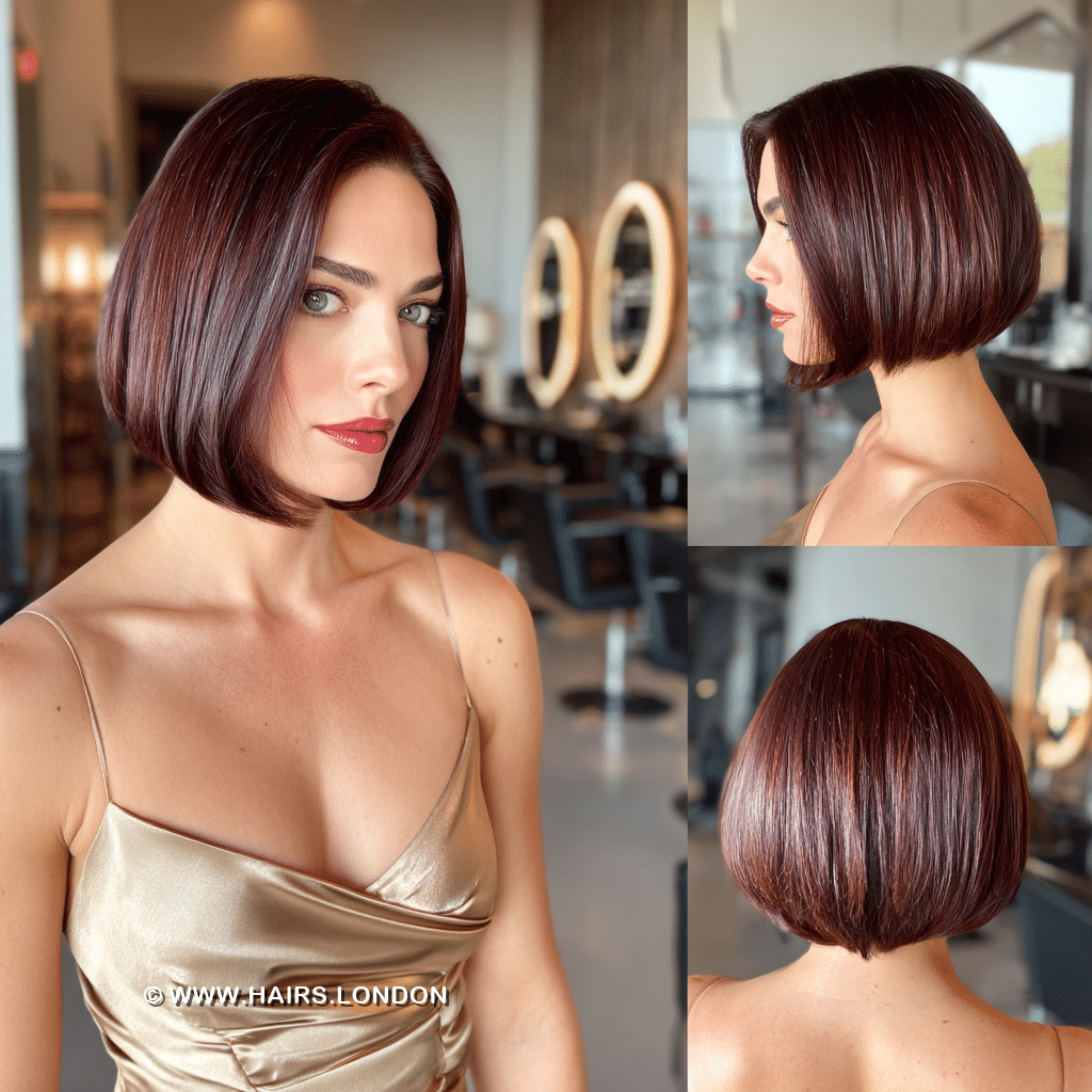 Rich Mahogany Burgundy Bob Hair
