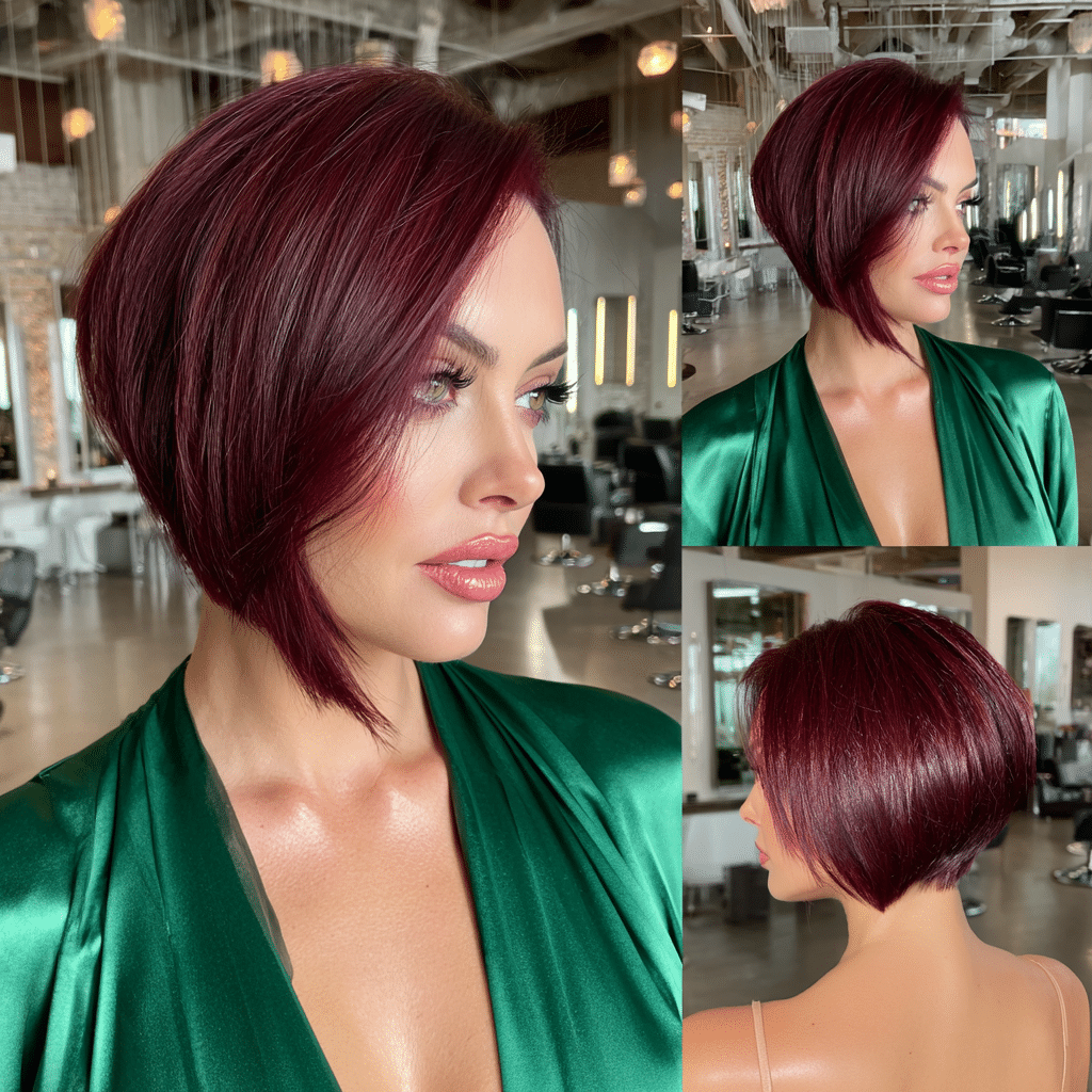 Dark Cherry Wine Hair