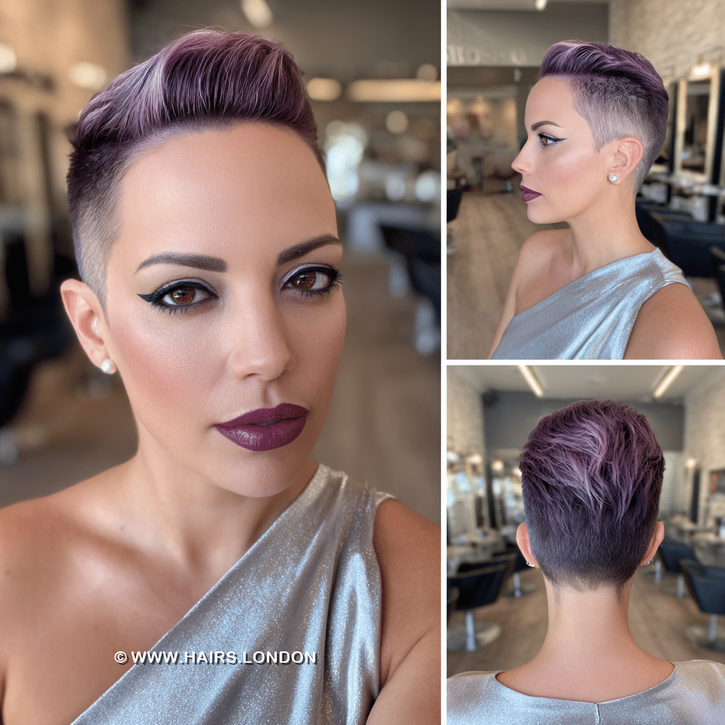 Dusty Lavender Pixie Hair