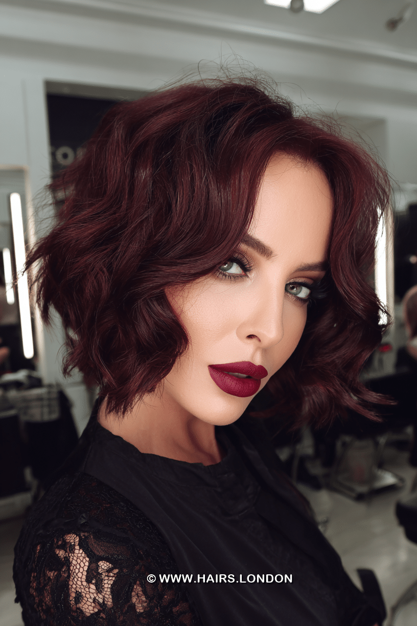 Deep Velvet Burgundy Hair