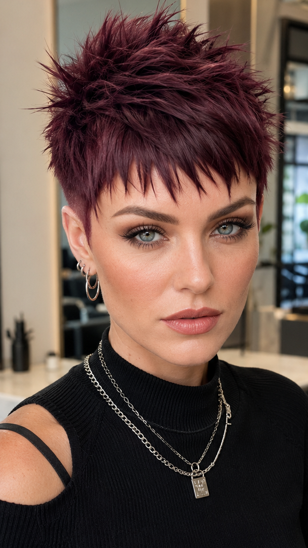 56 Chic and Modern Pixie Cuts Black Cherry Merlot Hair