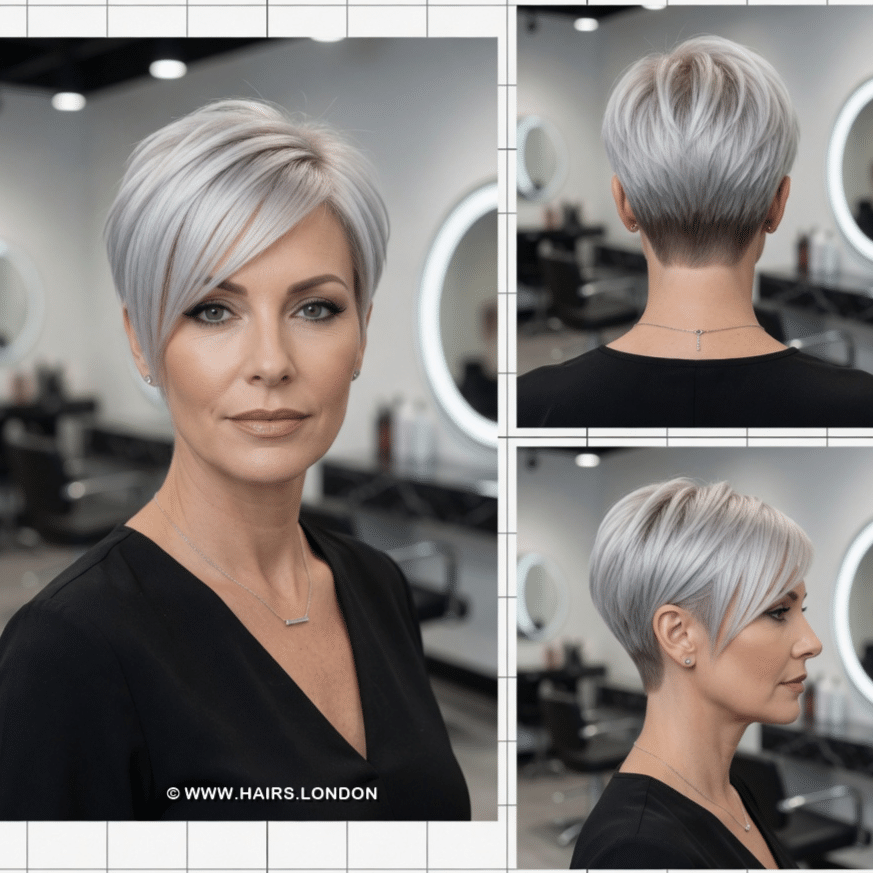 Platinum Ice Blonde Pixie Hair