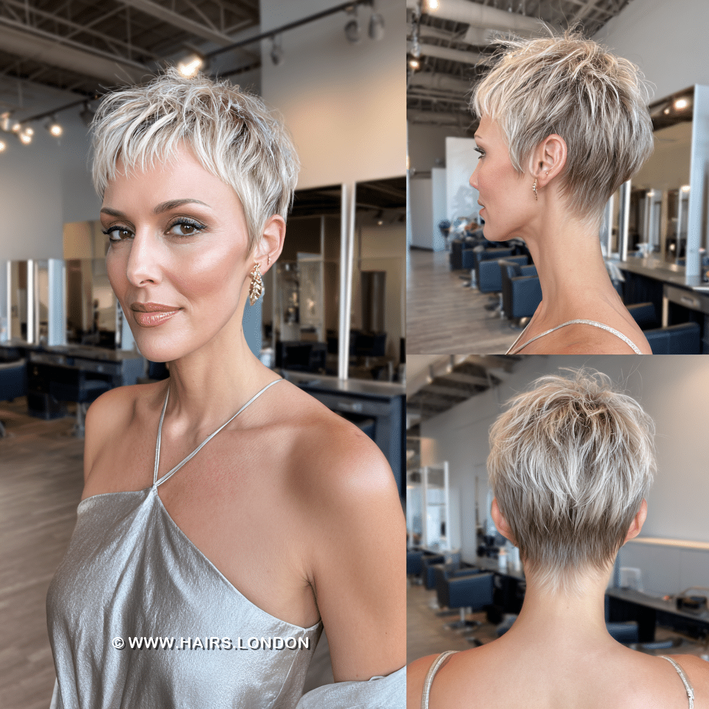 Icy Platinum Pixie Hair