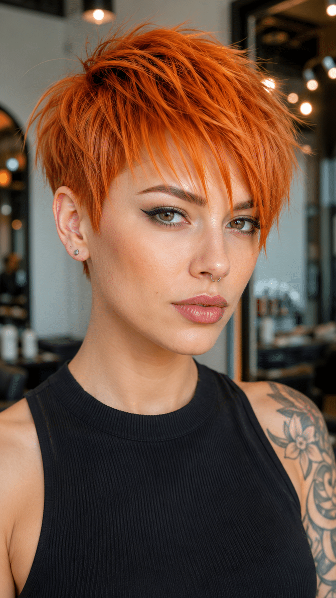 Vibrant Tangerine Rush Hair