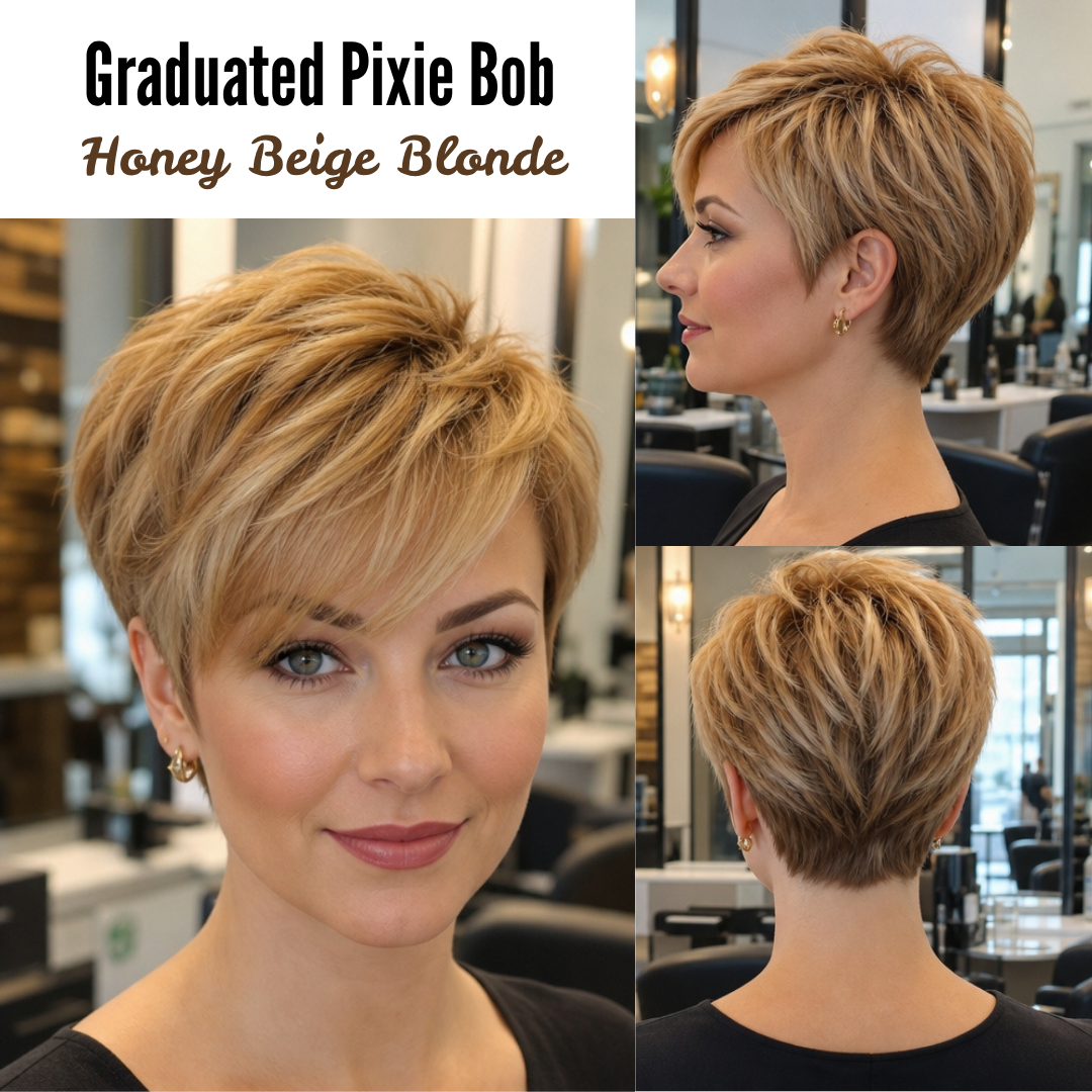 56 Chic and Modern Pixie Cuts Honey Beige Blonde Hair