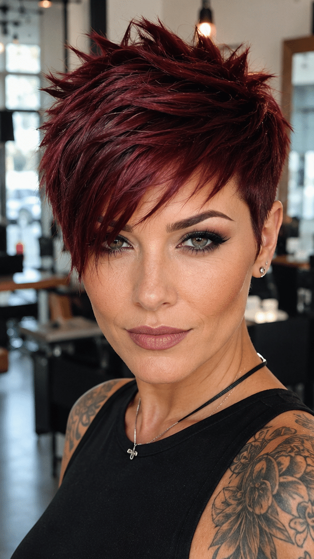Dark Cherry Garnet Hair