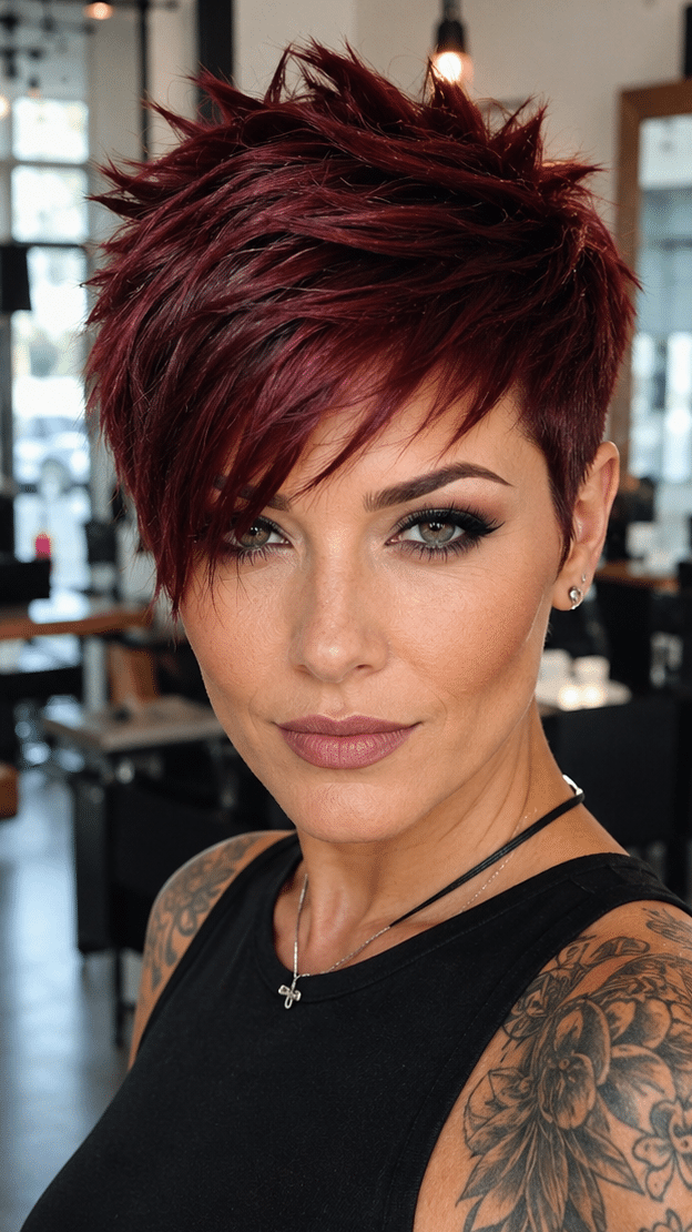 Deep Burgundy Wine Hair