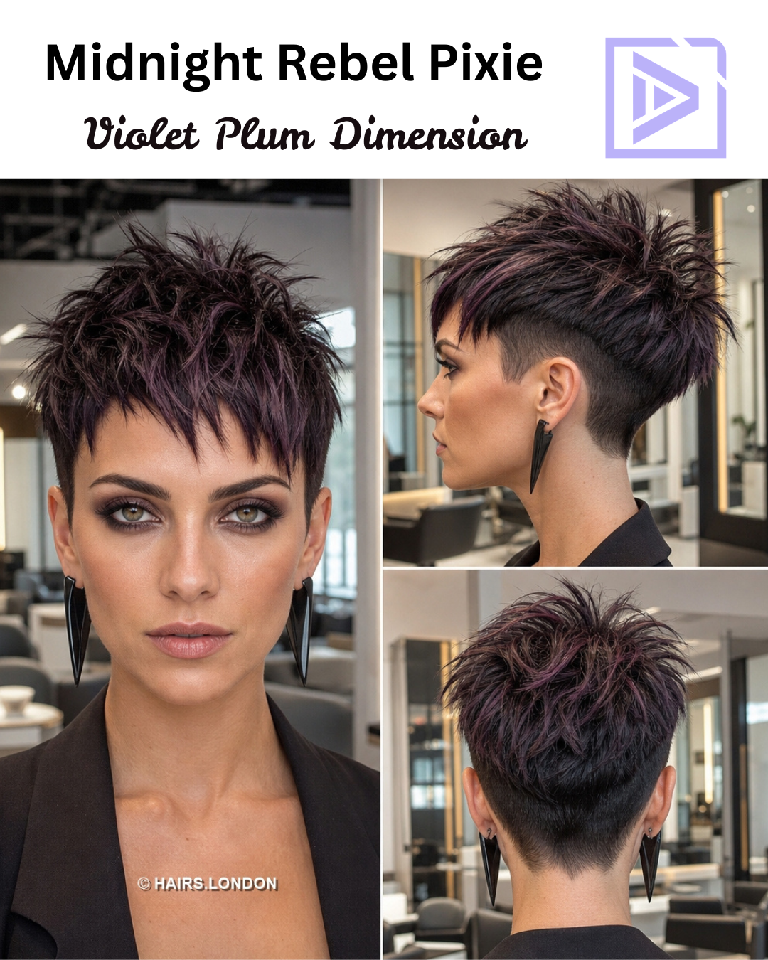 56 Chic and Modern Pixie Cuts Violet Plum Dimension Hair