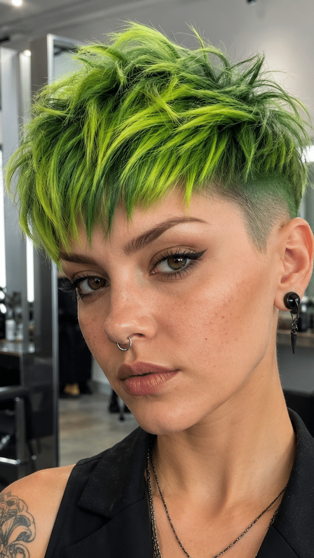 Toxic Lime Fusion Hair