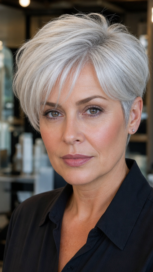 Frosted Silver Pearl Hair