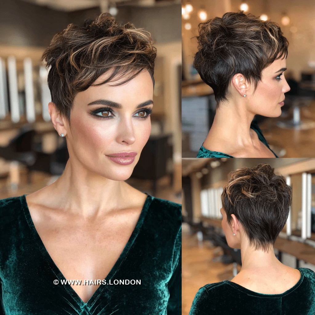 Chocolate Brown Hair with Golden Highlights