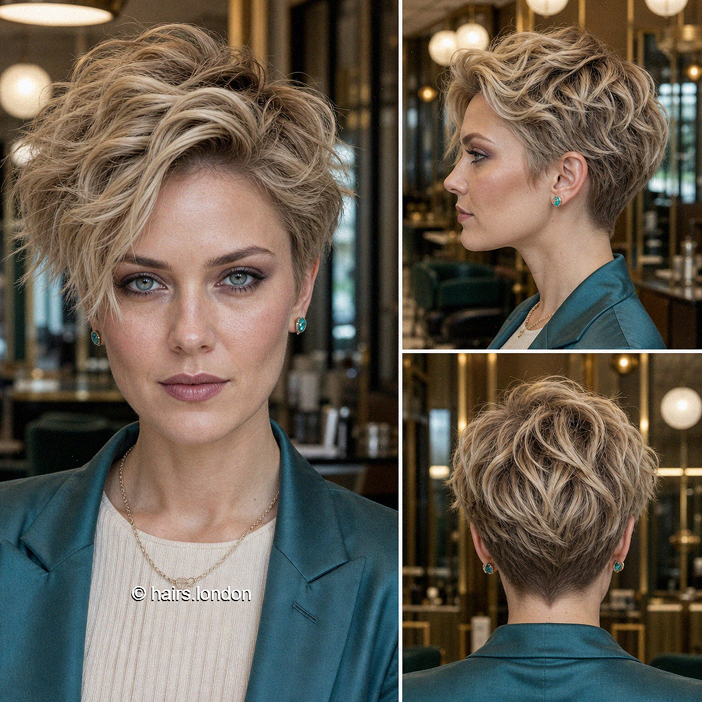 56 Chic and Modern Pixie Cuts Champagne Sand Blonde Hair