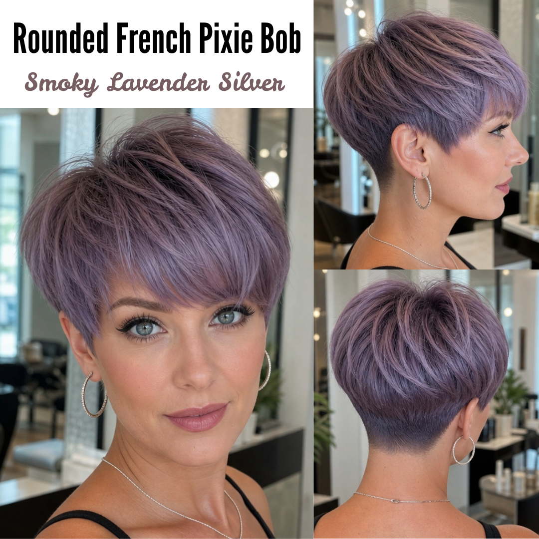 Smoky Lavender Silver Hair