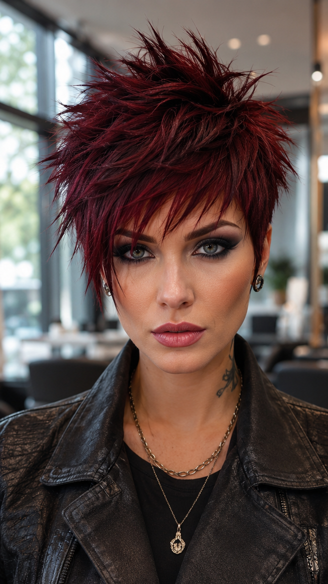 Dark Crimson Wine Hair