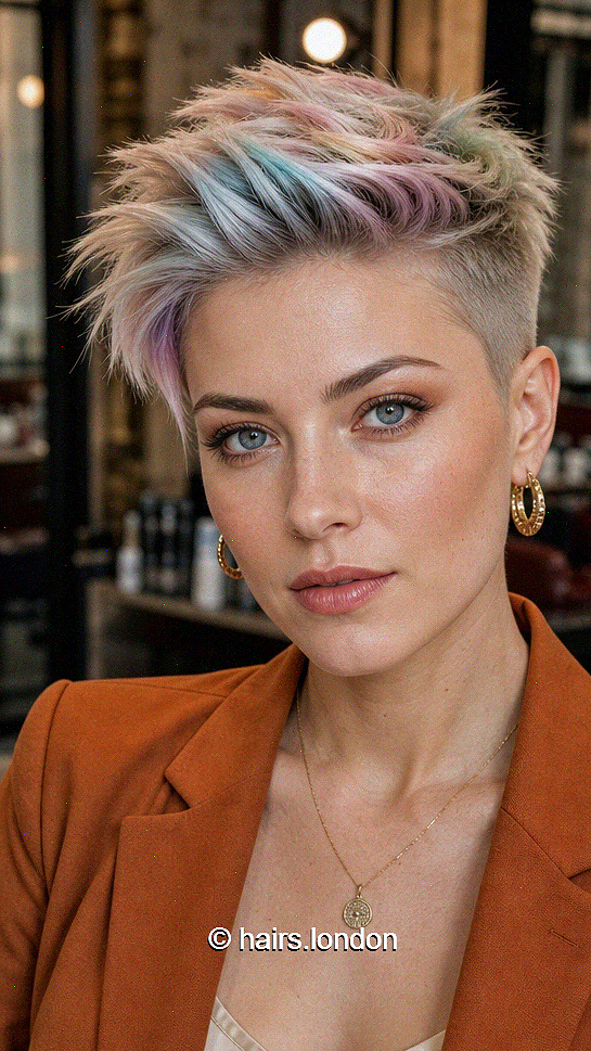 61 Stylish Textured Pixie Cuts to Try in 2026 Pastel Rainbow Blonde Hair