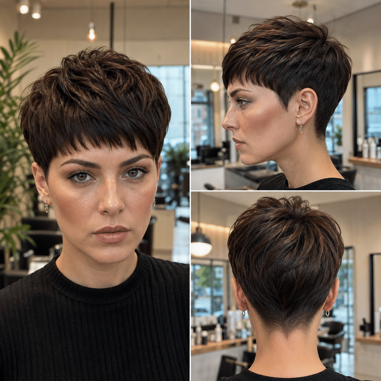 Espresso Mocha Pixie Hair