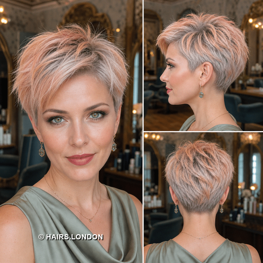 60 Fresh Pixie Cuts to Rock in 2026 Peach Champagne Blonde Hair