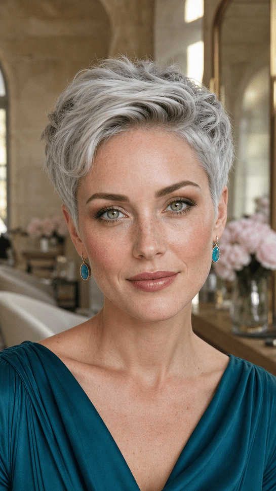 Frosted Pearl Silver Hair