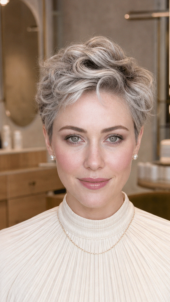Frosted Champagne Silver Hair