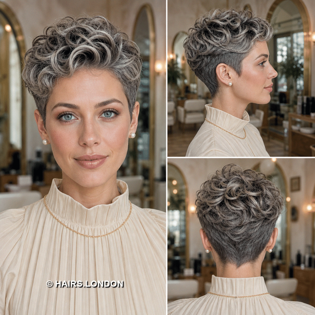 Smoky Graphite Silver Hair