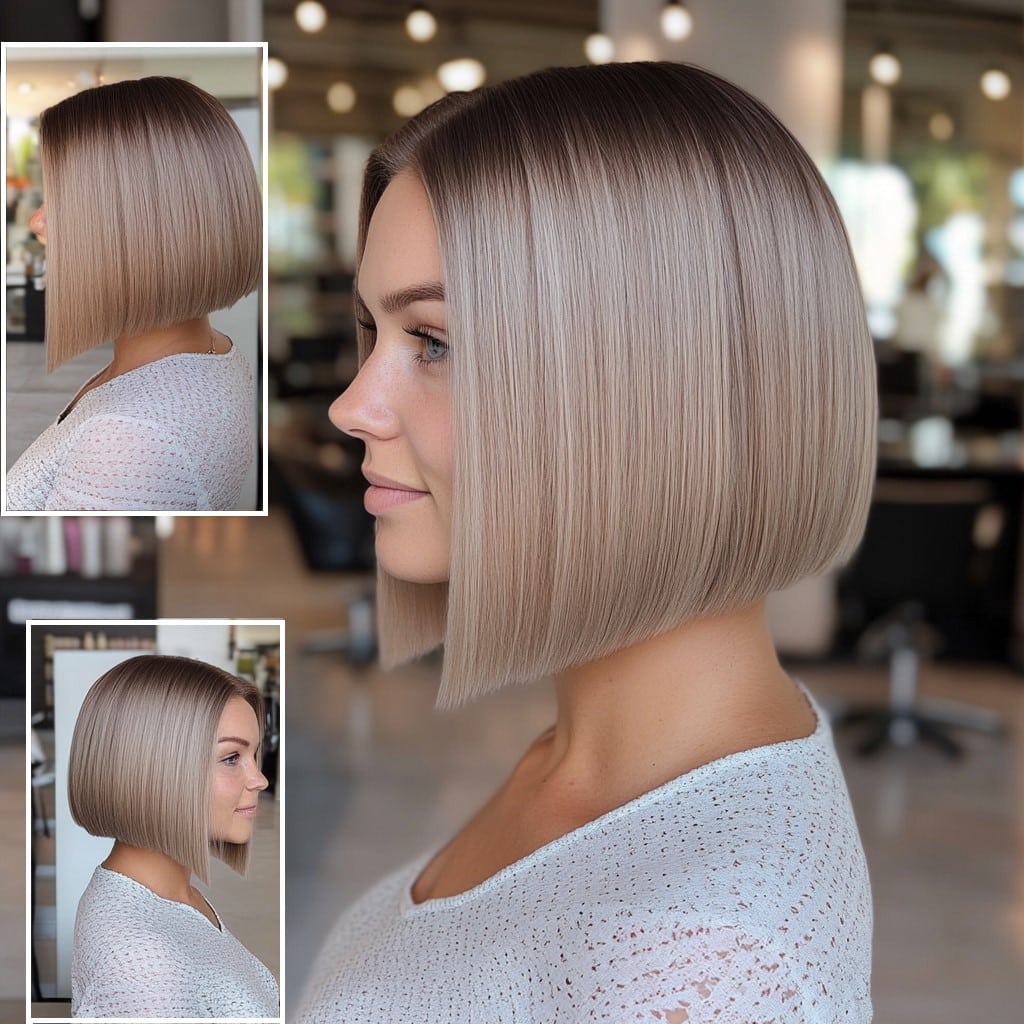 Ash Beige Sleek Bob