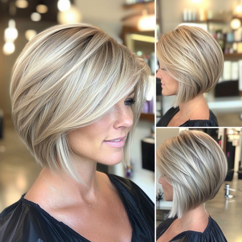 Ash Blonde A-Line Bob