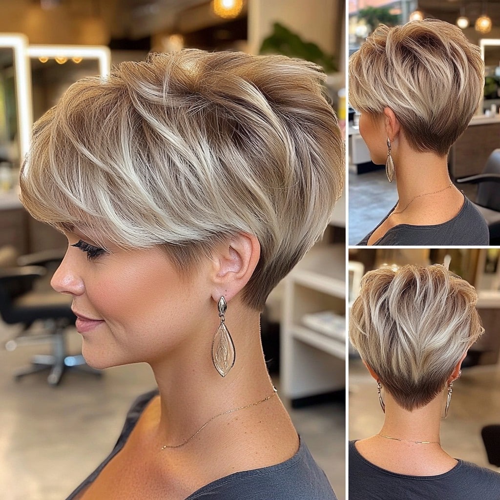 Ash Blonde Pixie Bob Hair