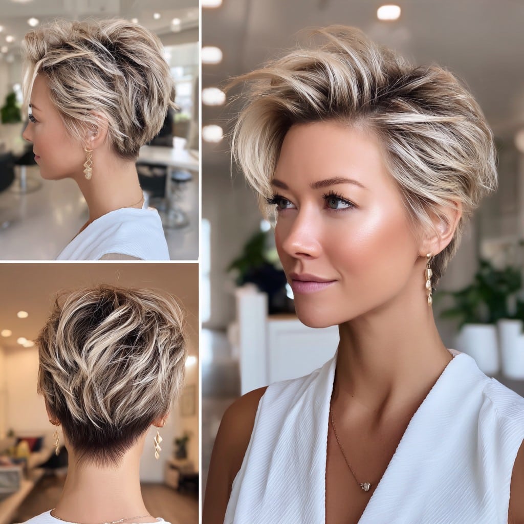 Ash Blonde Pixie Hair