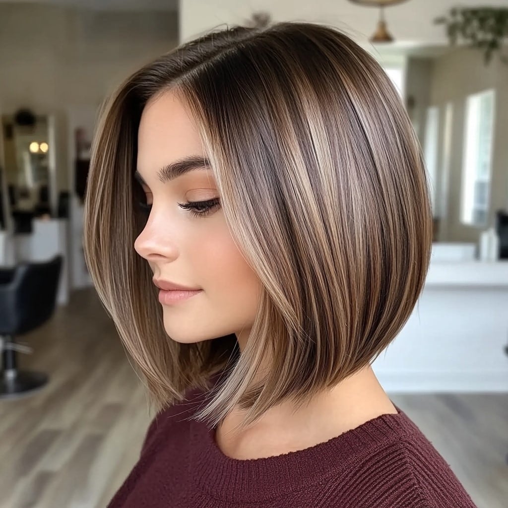 Ash Bronde Angled Bob