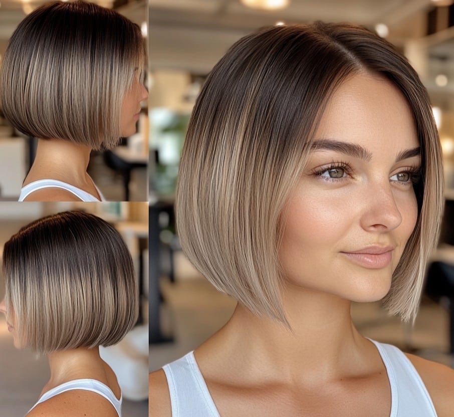 Ash Bronde Bob Hair