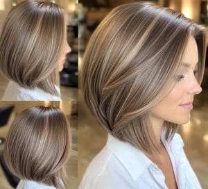 Ash Bronde Stacked Bob