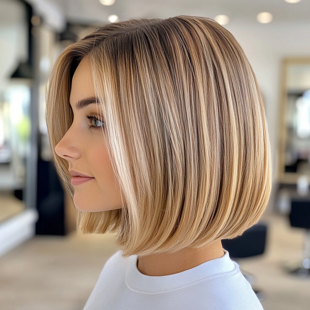 Blonde Graduated Bob