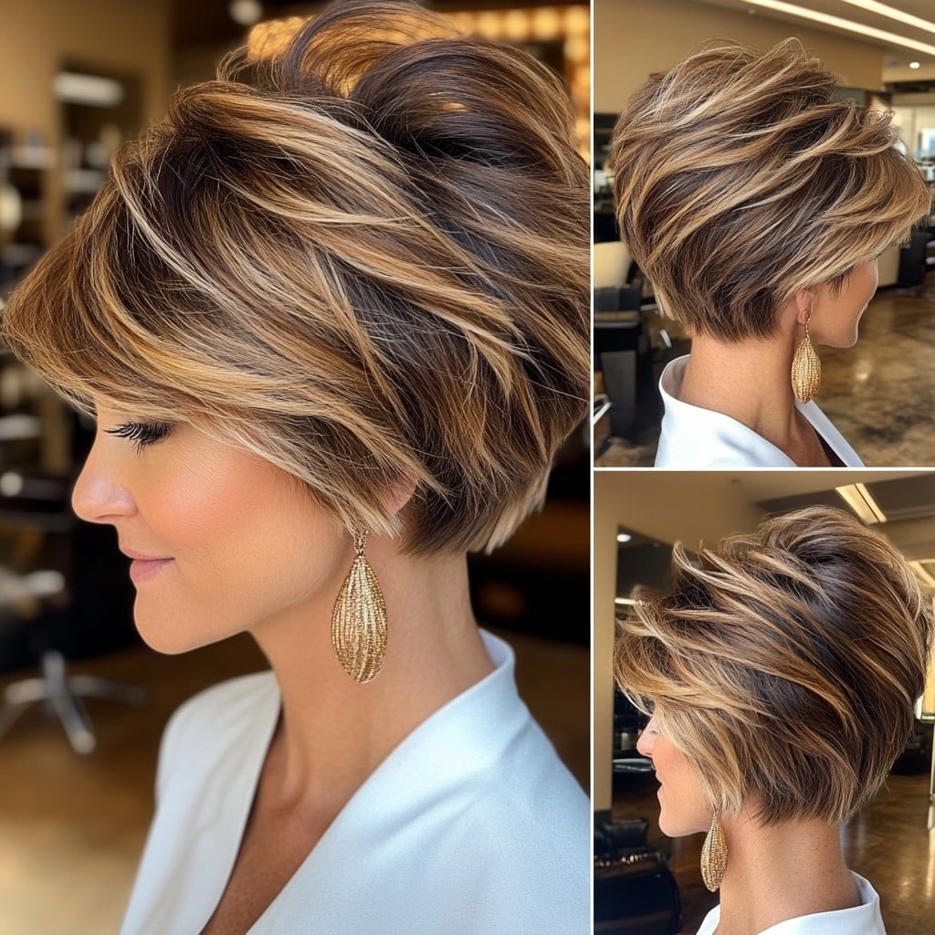 Bronde Pixie with Highlights