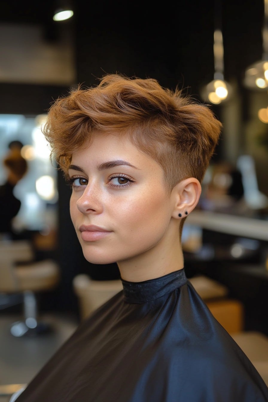 Bronze Bronde Pixie Hair
