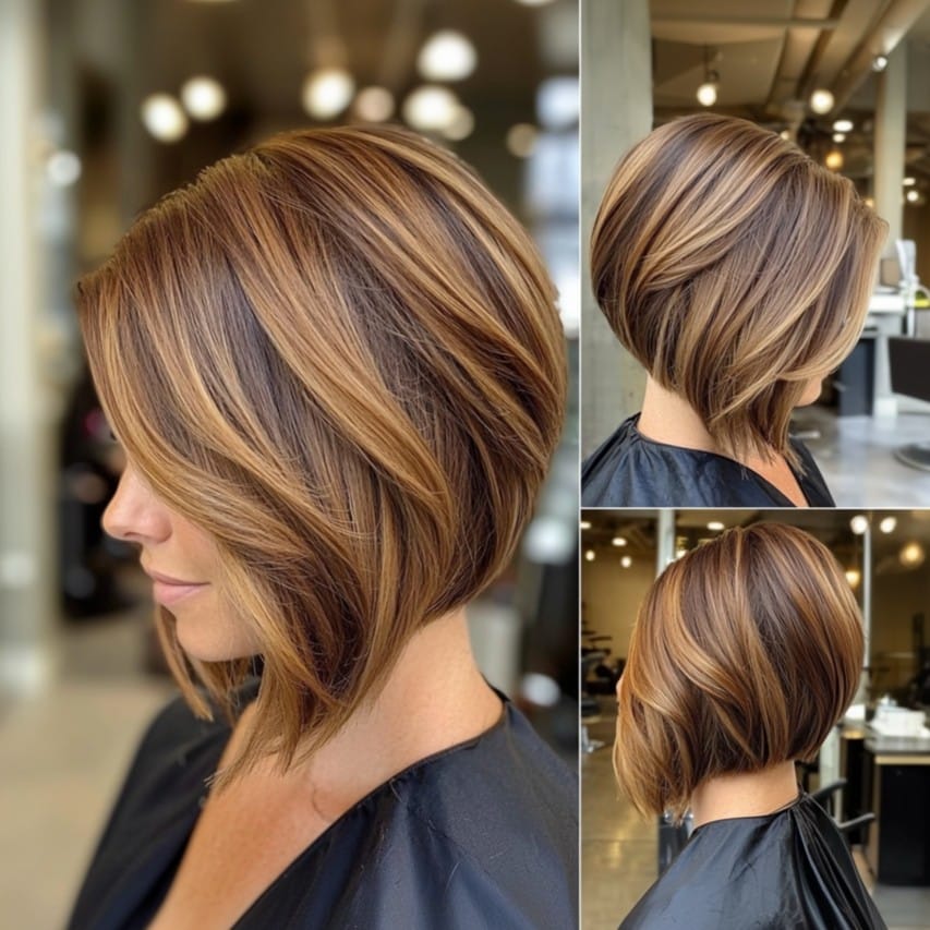 Caramel Balayage Bob Hair