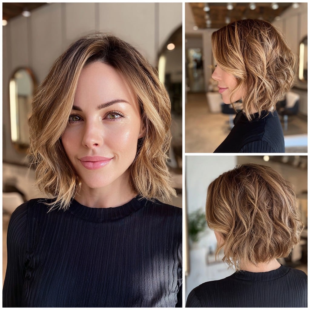 Caramel Bronde Waves Hair