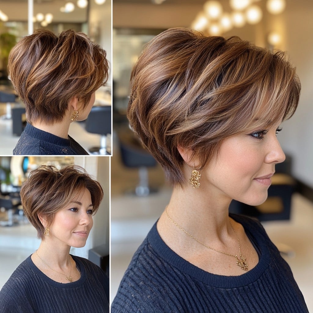 Caramel Brown with Honey Blonde Highlights